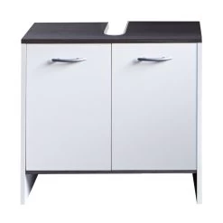 Wastafelkast California/San Diego | 60 X 28 X 55 Cm | Smoky Silver-interieur | Wit Frame -Songmics Winkel f3414b9d ae2d 426e 8995 984e01a8c10c d566