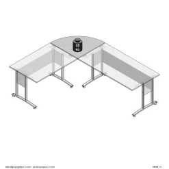 FMD Verbindingsstuk Bureau Gabi - Oude Eik -Songmics Winkel fadda3bfa96b33144d008840206380e558941358 Calvia 3 3D
