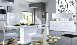 Eetkamerstoel Ovar - Hoogglans Wit -Songmics Winkel ovio2020 vue1 8b70