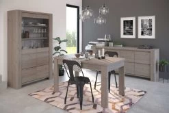 Vitrinekast Porto - Grijs -Songmics Winkel portland GRIS 0346 PATV E4PT TA14 80ba