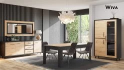 Spiegel Wiva 170cm - Zwart/hout -Songmics Winkel wiva eetkamer met stoelen phil lr eee0